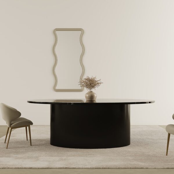 Nero Marquina Oval Dining Table