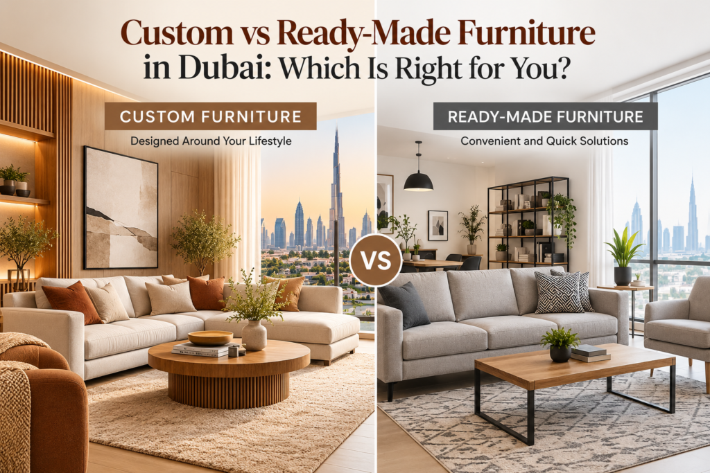 Custom vs Ready-Made Furniture in Dubai: Which Is Right for You?